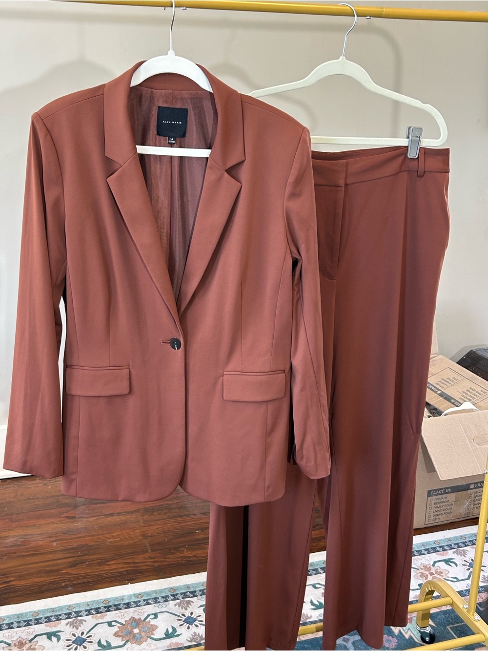 Alex Marie Rust Colored pant suit